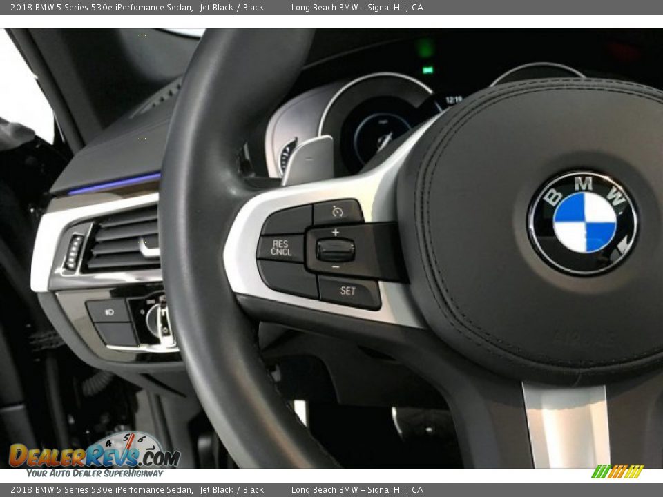 2018 BMW 5 Series 530e iPerfomance Sedan Jet Black / Black Photo #14