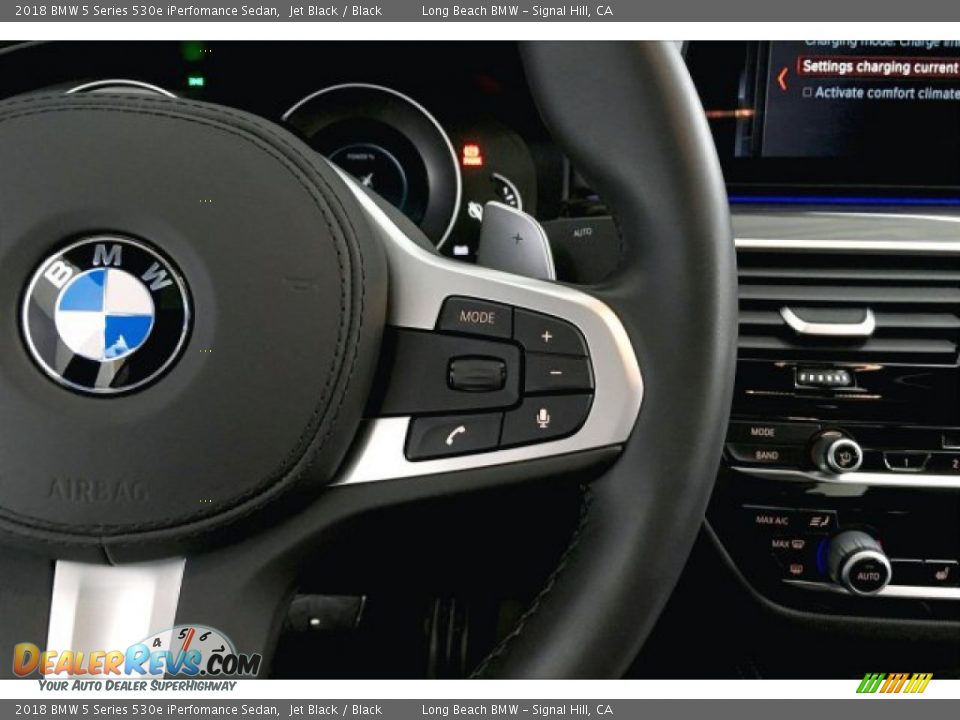 2018 BMW 5 Series 530e iPerfomance Sedan Jet Black / Black Photo #15