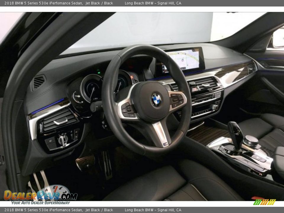 2018 BMW 5 Series 530e iPerfomance Sedan Jet Black / Black Photo #17