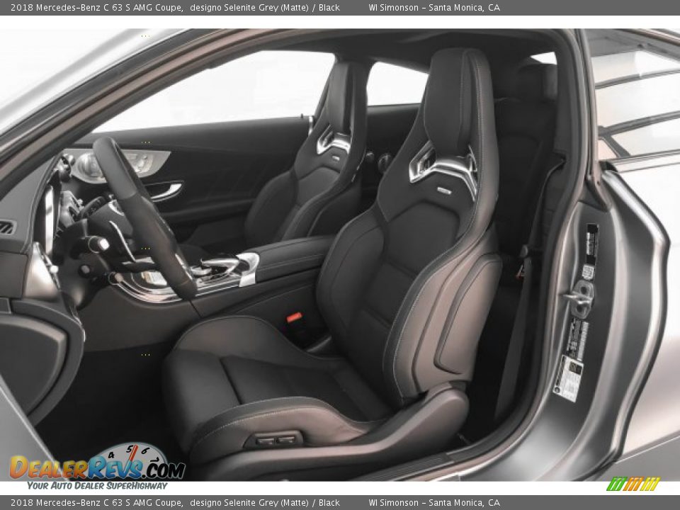 2018 Mercedes-Benz C 63 S AMG Coupe designo Selenite Grey (Matte) / Black Photo #14