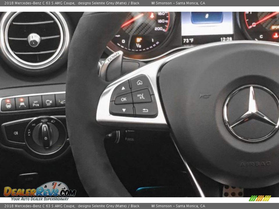 2018 Mercedes-Benz C 63 S AMG Coupe designo Selenite Grey (Matte) / Black Photo #18