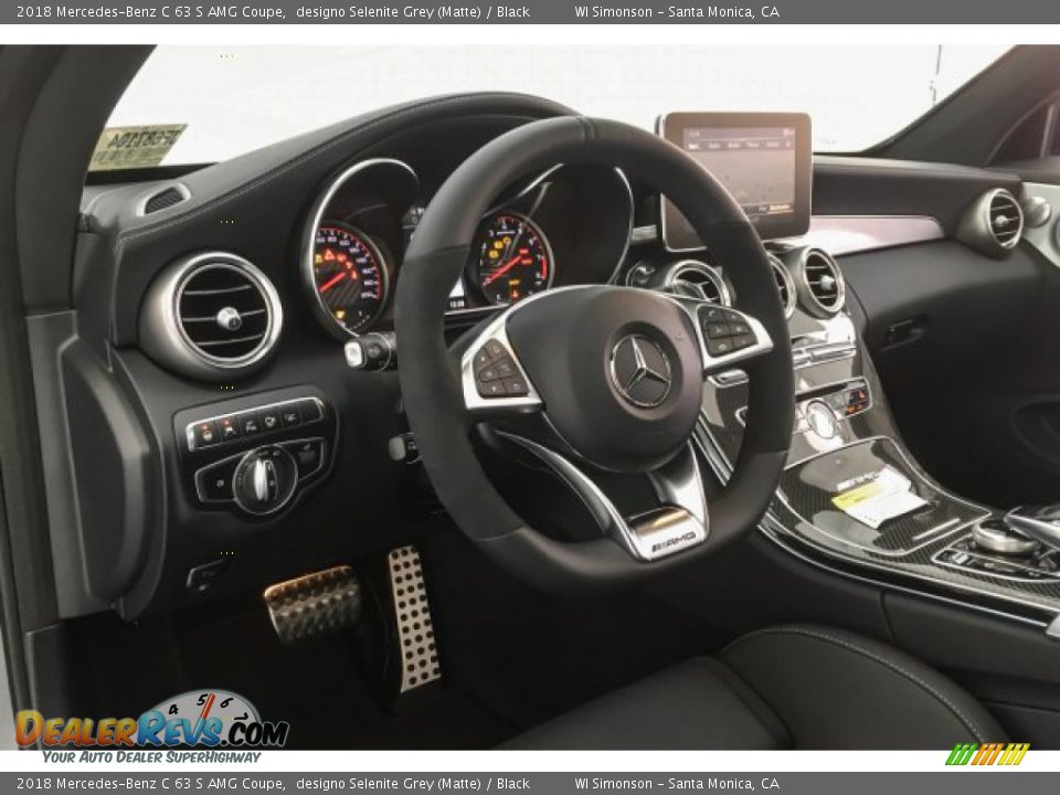 2018 Mercedes-Benz C 63 S AMG Coupe designo Selenite Grey (Matte) / Black Photo #20