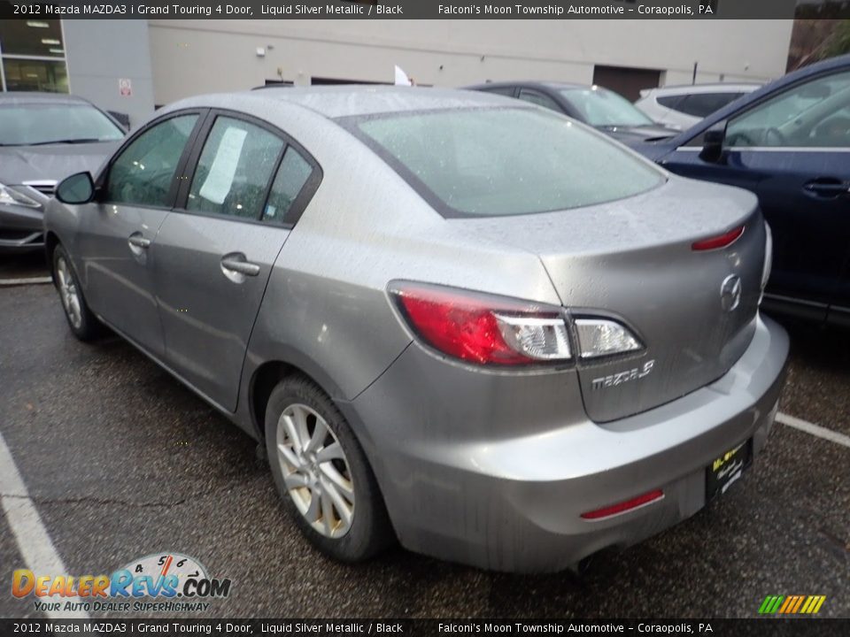 2012 Mazda MAZDA3 i Grand Touring 4 Door Liquid Silver Metallic / Black Photo #2