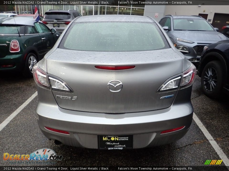 2012 Mazda MAZDA3 i Grand Touring 4 Door Liquid Silver Metallic / Black Photo #3