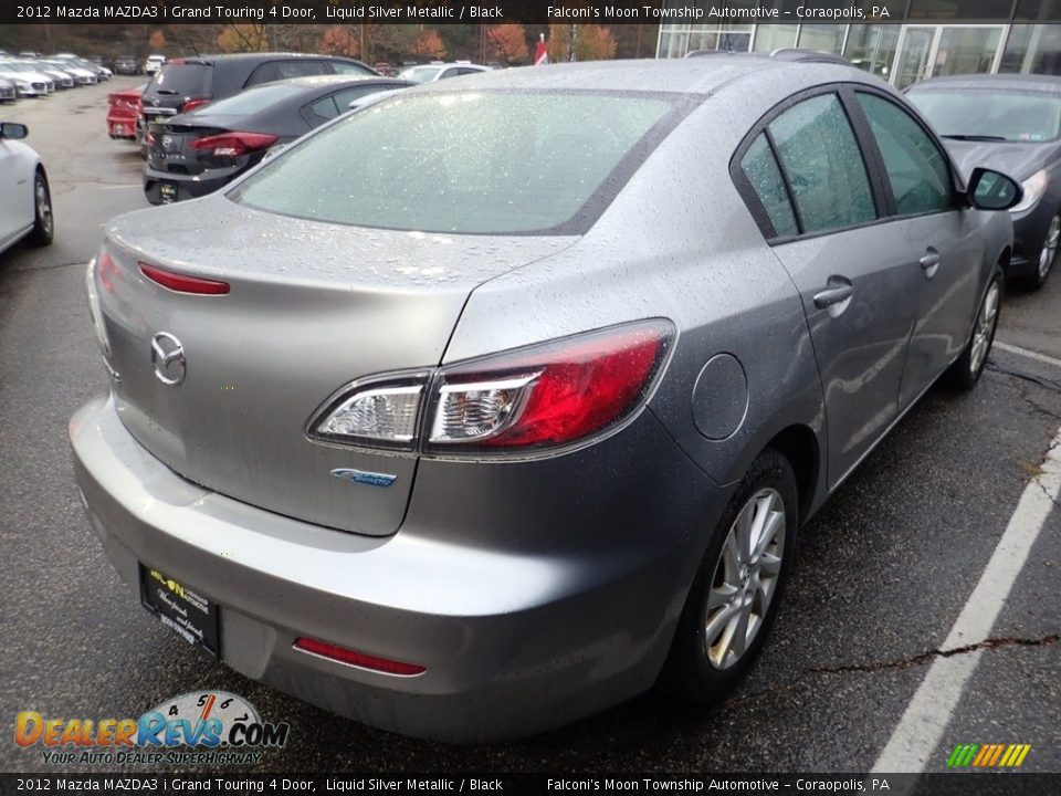 2012 Mazda MAZDA3 i Grand Touring 4 Door Liquid Silver Metallic / Black Photo #4