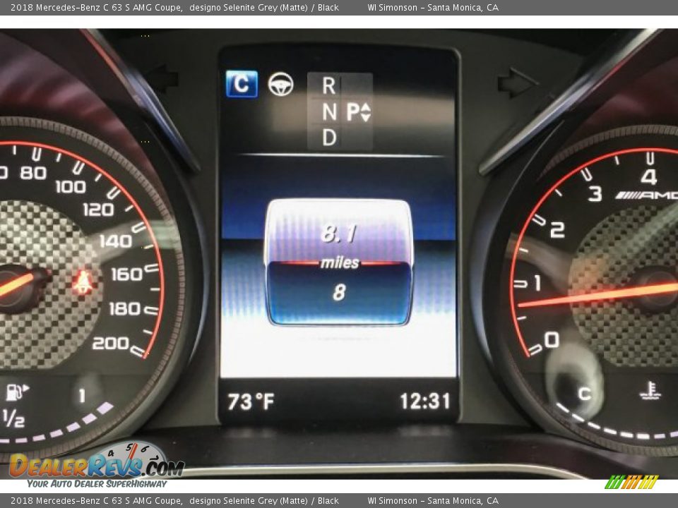 2018 Mercedes-Benz C 63 S AMG Coupe designo Selenite Grey (Matte) / Black Photo #34