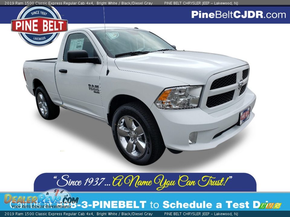 2019 Ram 1500 Classic Express Regular Cab 4x4 Bright White / Black/Diesel Gray Photo #1