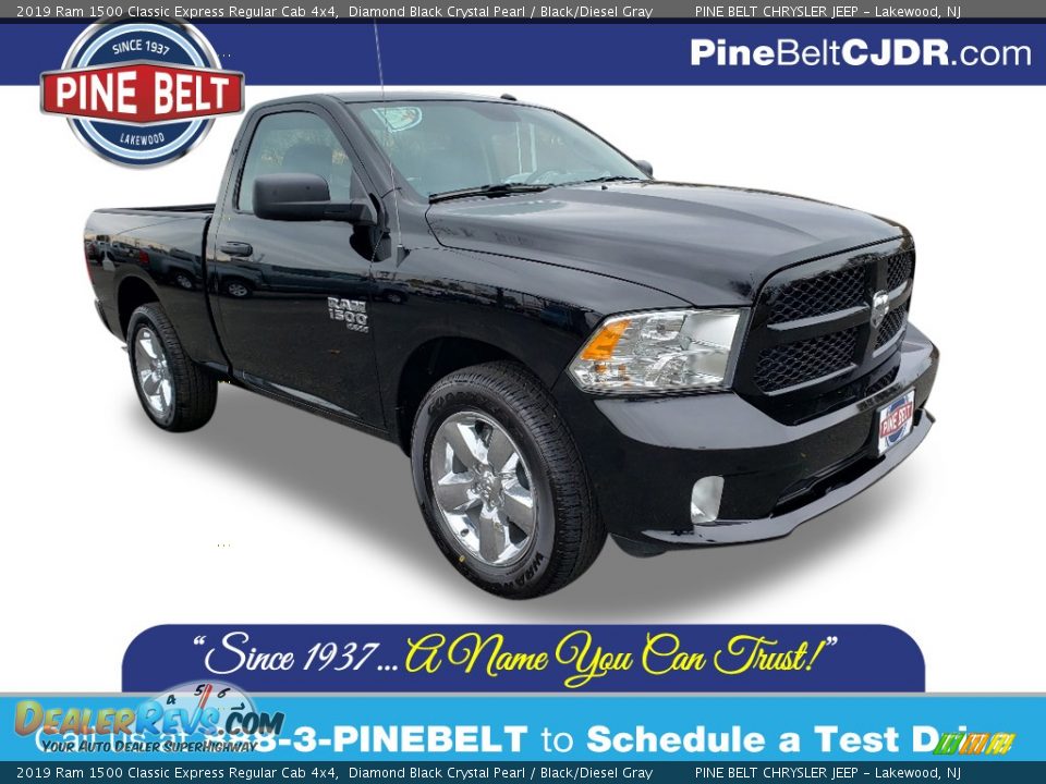 2019 Ram 1500 Classic Express Regular Cab 4x4 Diamond Black Crystal Pearl / Black/Diesel Gray Photo #1