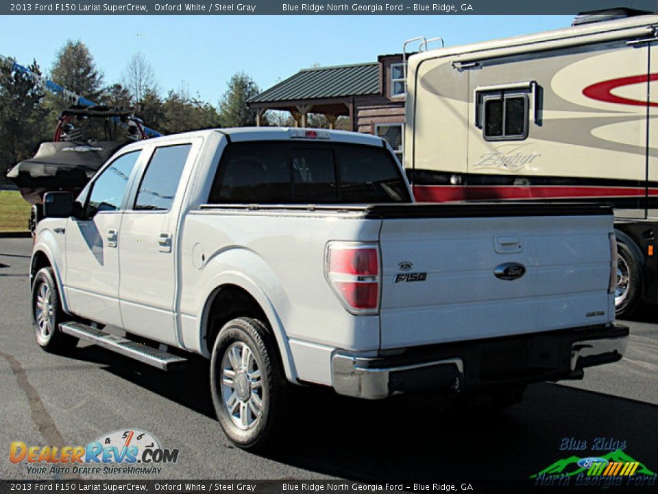 2013 Ford F150 Lariat SuperCrew Oxford White / Steel Gray Photo #3