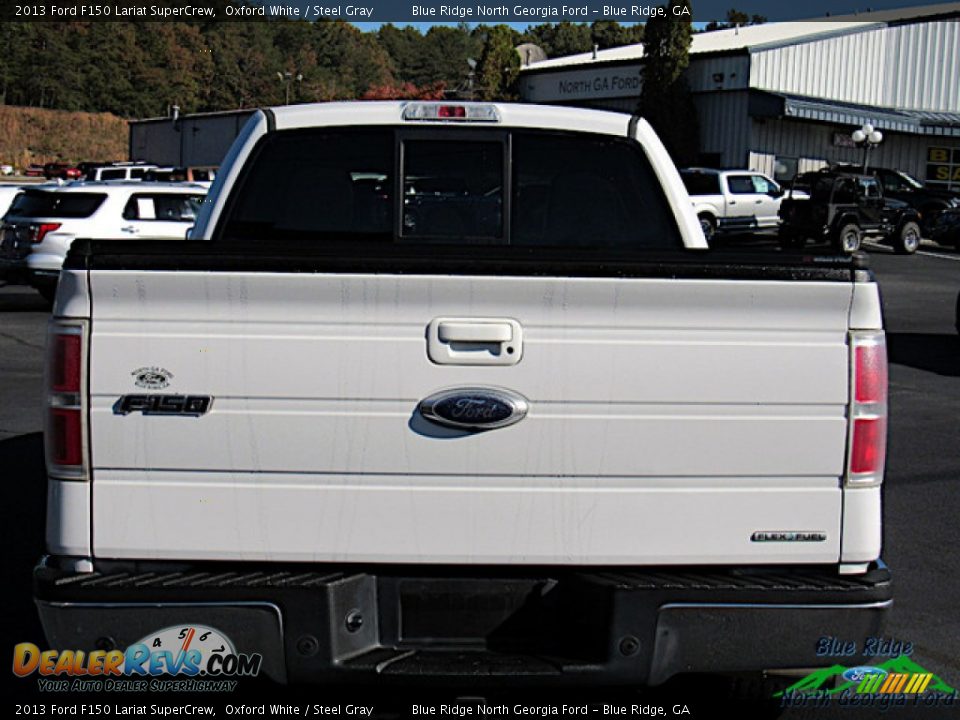 2013 Ford F150 Lariat SuperCrew Oxford White / Steel Gray Photo #4