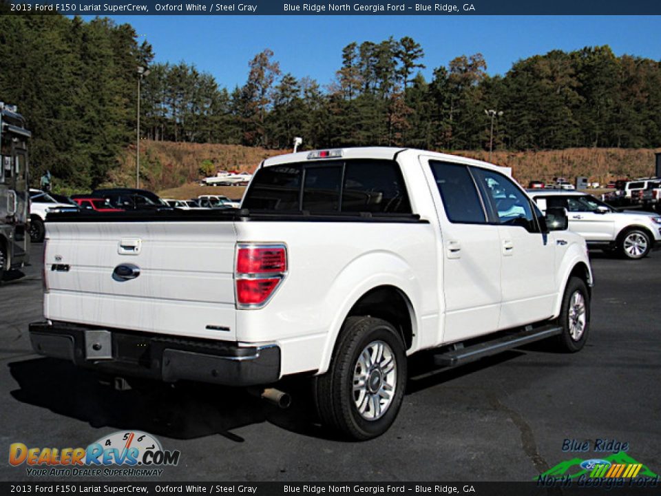 2013 Ford F150 Lariat SuperCrew Oxford White / Steel Gray Photo #5