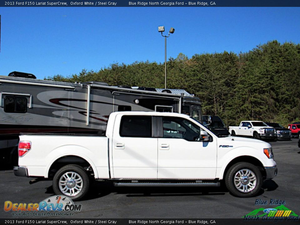 2013 Ford F150 Lariat SuperCrew Oxford White / Steel Gray Photo #6