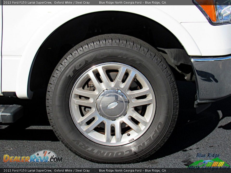 2013 Ford F150 Lariat SuperCrew Oxford White / Steel Gray Photo #9