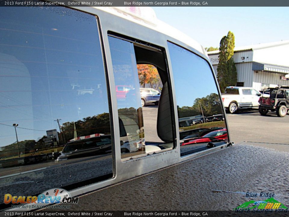 2013 Ford F150 Lariat SuperCrew Oxford White / Steel Gray Photo #12