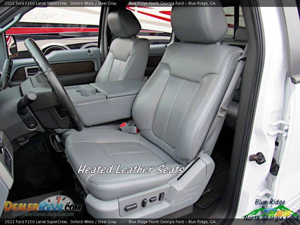 2013 Ford F150 Lariat SuperCrew Oxford White / Steel Gray Photo #13