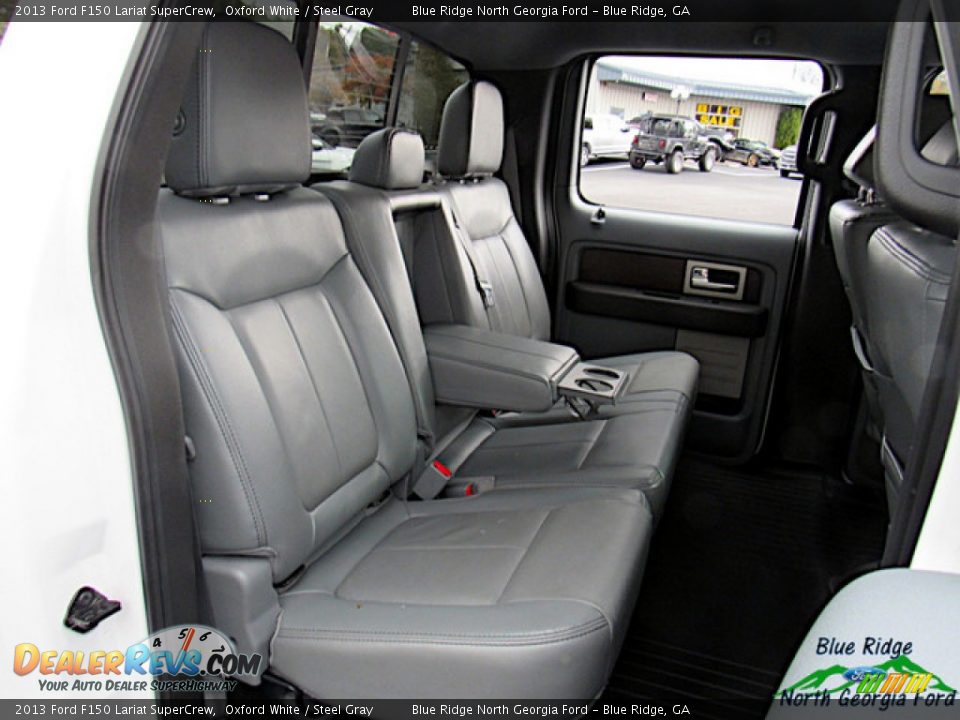 2013 Ford F150 Lariat SuperCrew Oxford White / Steel Gray Photo #15