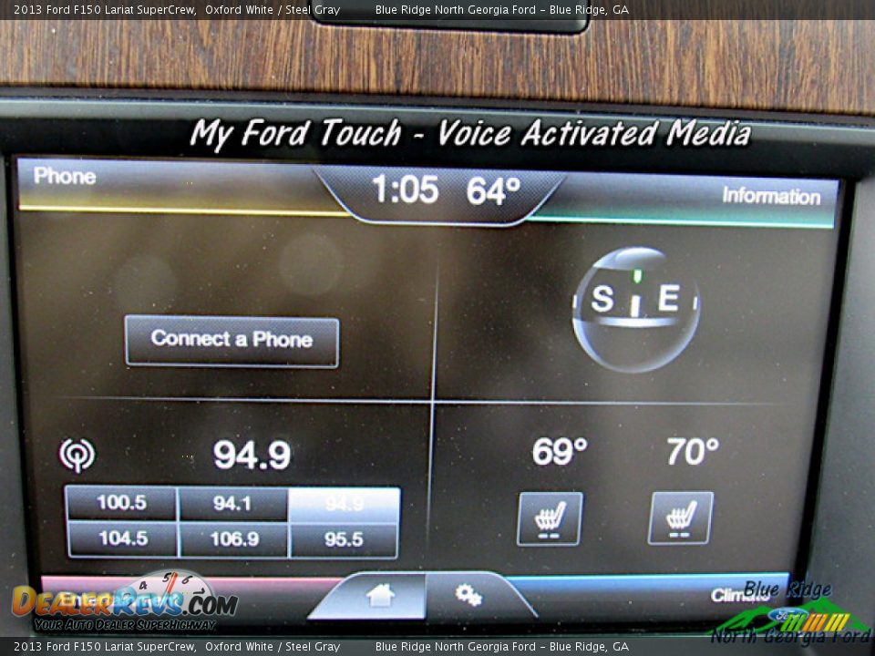 2013 Ford F150 Lariat SuperCrew Oxford White / Steel Gray Photo #21