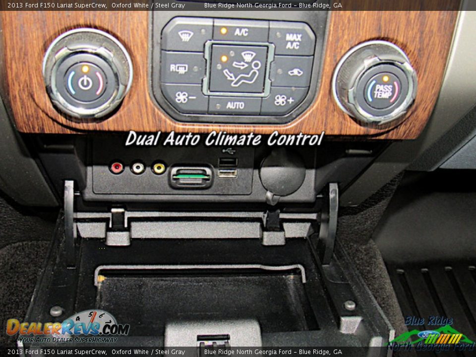 2013 Ford F150 Lariat SuperCrew Oxford White / Steel Gray Photo #23