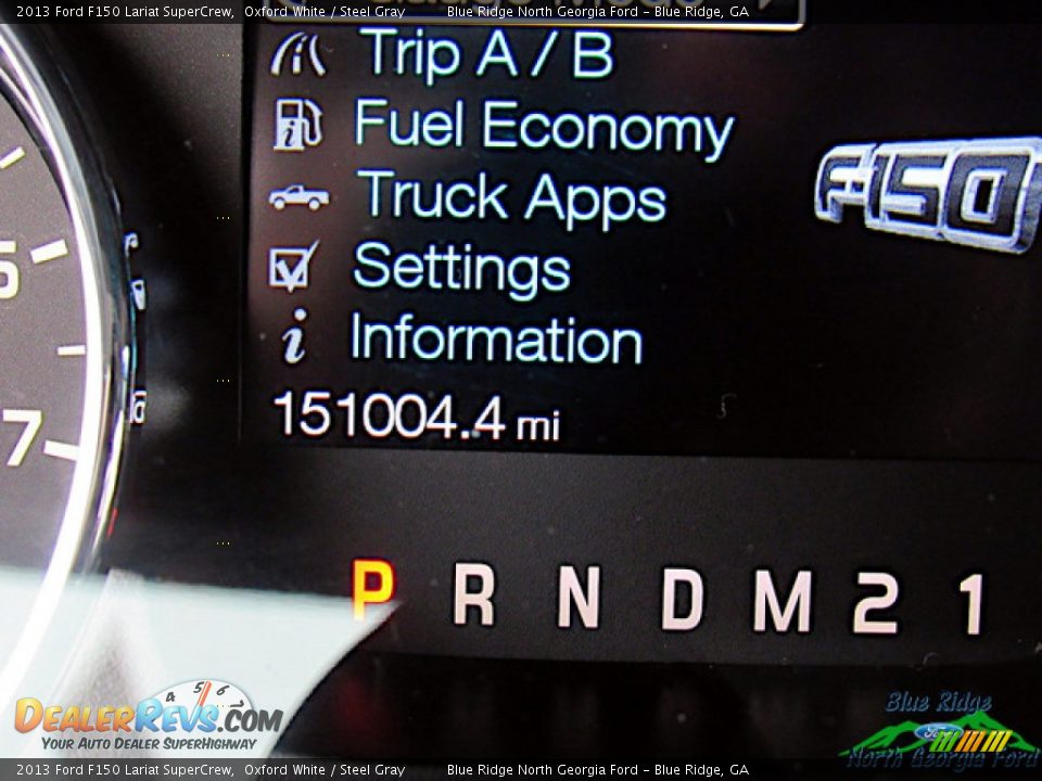 2013 Ford F150 Lariat SuperCrew Oxford White / Steel Gray Photo #25