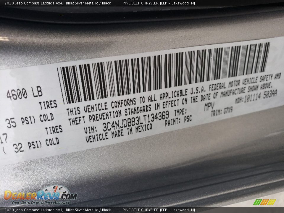 2020 Jeep Compass Latitude 4x4 Billet Silver Metallic / Black Photo #9