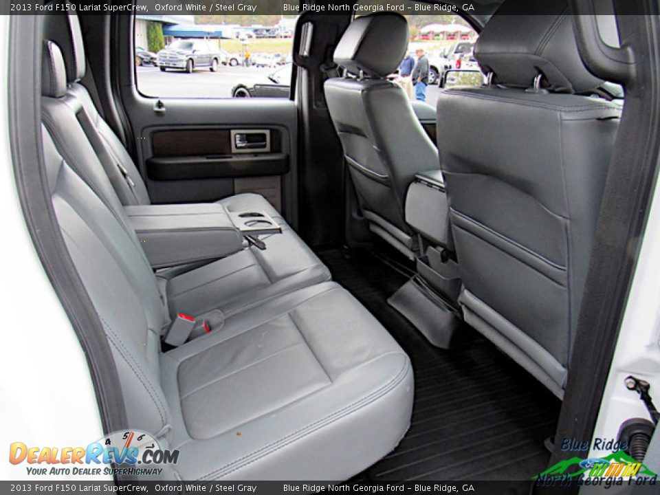 2013 Ford F150 Lariat SuperCrew Oxford White / Steel Gray Photo #30