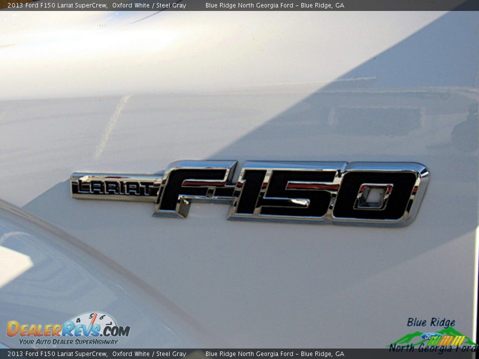 2013 Ford F150 Lariat SuperCrew Oxford White / Steel Gray Photo #35