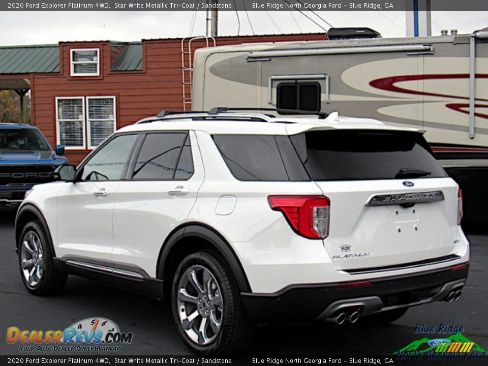 2020 Ford Explorer Platinum 4WD Star White Metallic Tri-Coat / Sandstone Photo #3
