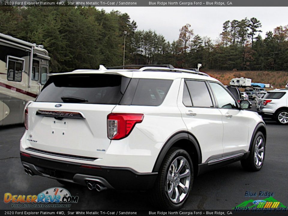 2020 Ford Explorer Platinum 4WD Star White Metallic Tri-Coat / Sandstone Photo #5