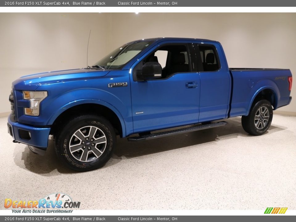 2016 Ford F150 XLT SuperCab 4x4 Blue Flame / Black Photo #3