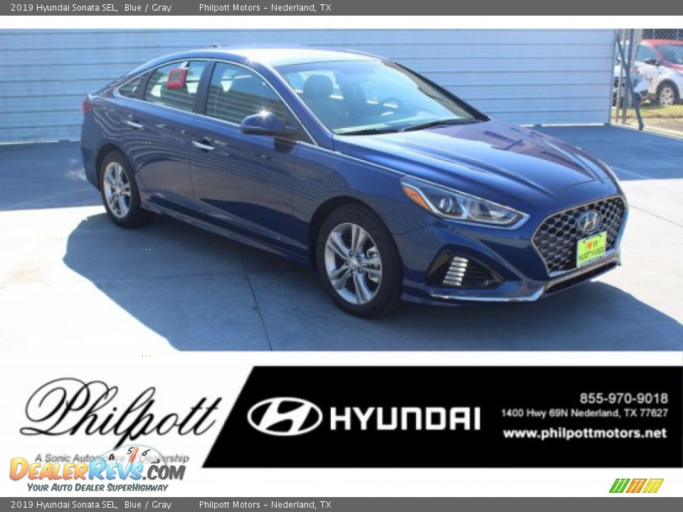 2019 Hyundai Sonata SEL Blue / Gray Photo #1