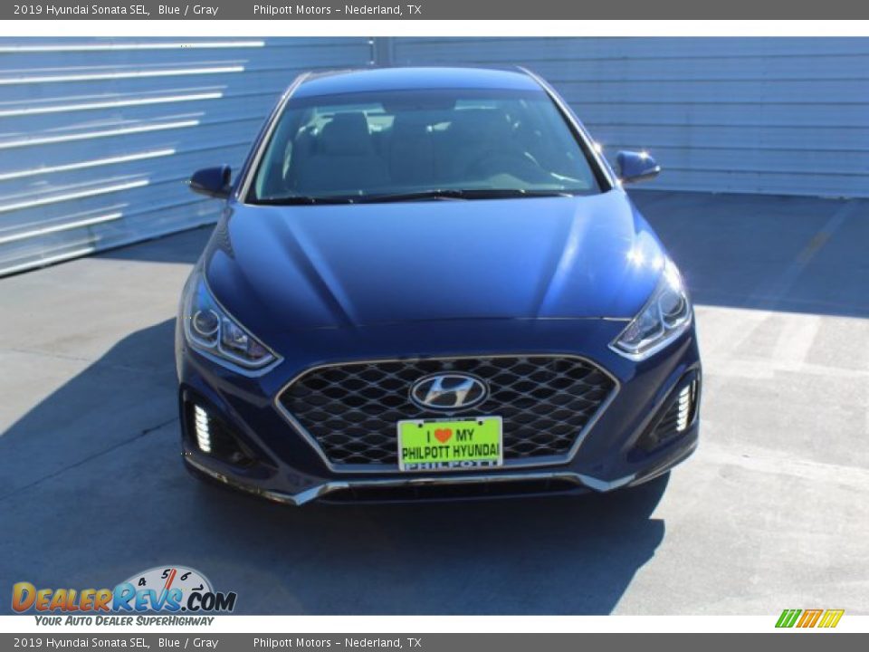 2019 Hyundai Sonata SEL Blue / Gray Photo #3
