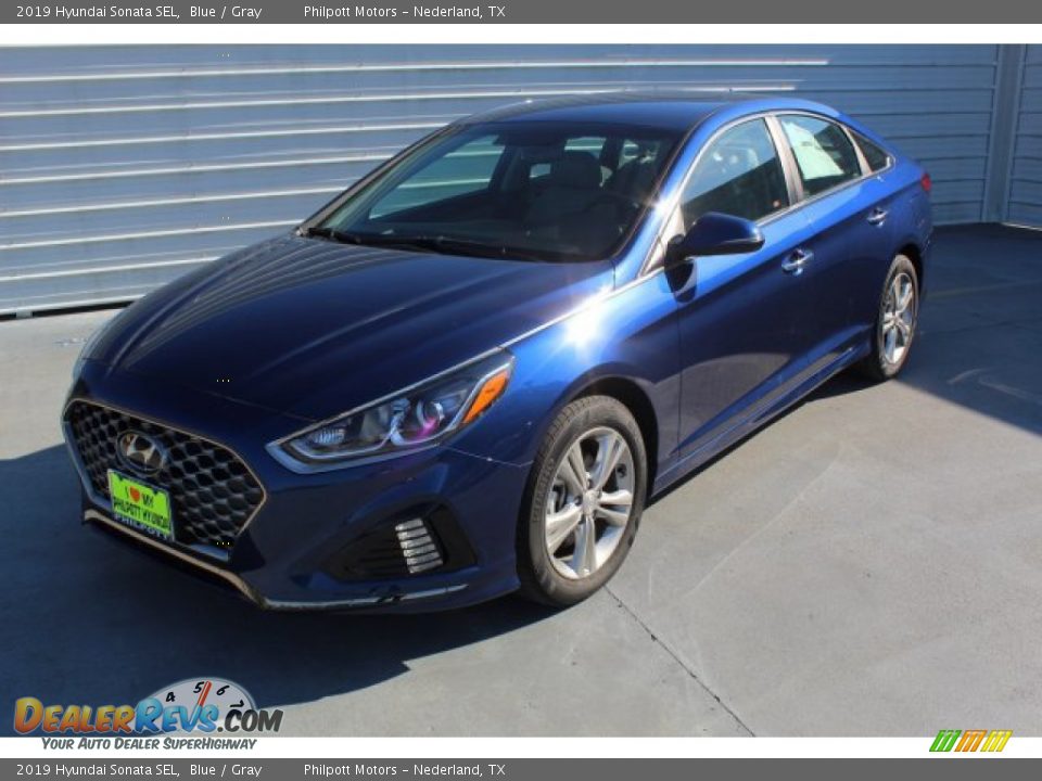 2019 Hyundai Sonata SEL Blue / Gray Photo #4