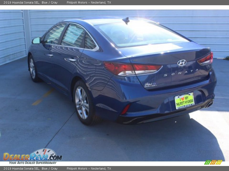 2019 Hyundai Sonata SEL Blue / Gray Photo #6