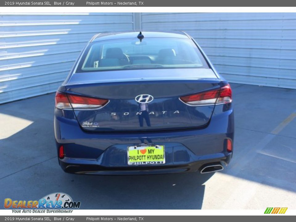 2019 Hyundai Sonata SEL Blue / Gray Photo #7
