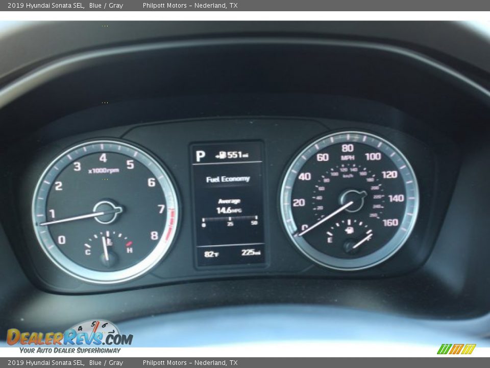 2019 Hyundai Sonata SEL Blue / Gray Photo #14