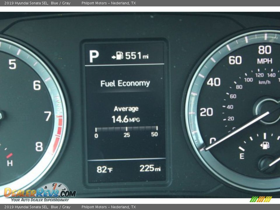 2019 Hyundai Sonata SEL Blue / Gray Photo #15