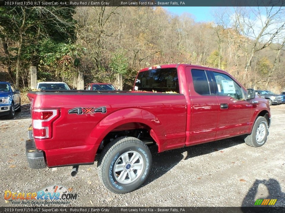 2019 Ford F150 XLT SuperCab 4x4 Ruby Red / Earth Gray Photo #2