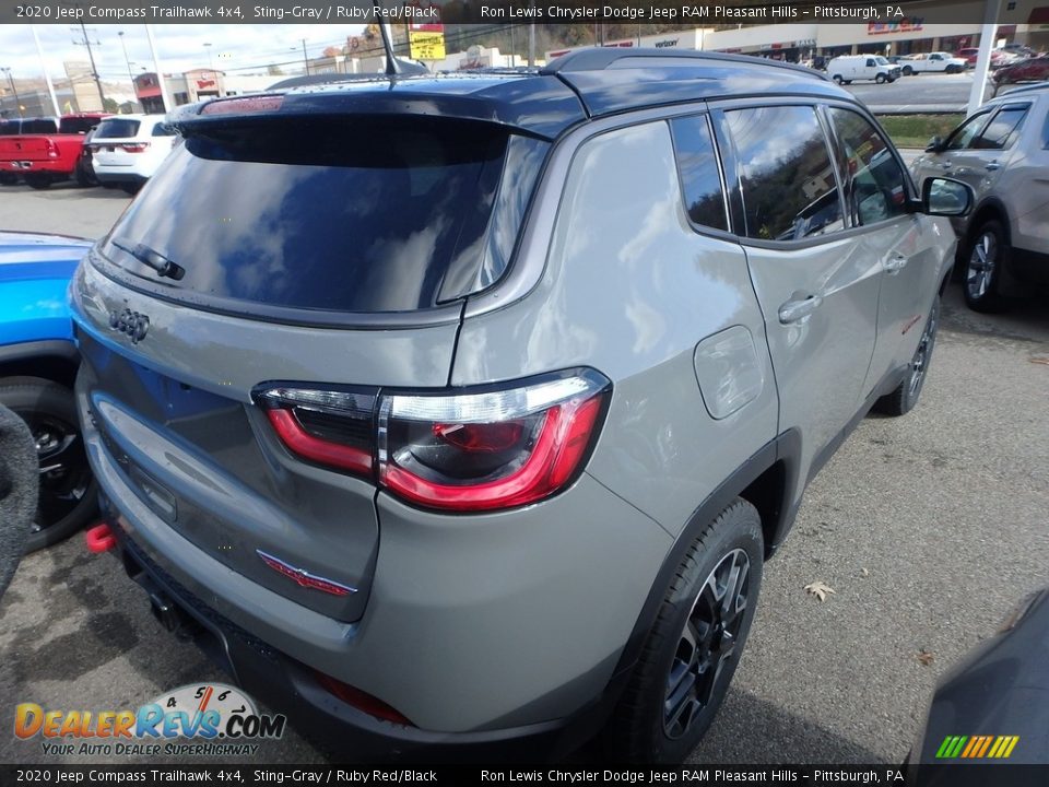 2020 Jeep Compass Trailhawk 4x4 Sting-Gray / Ruby Red/Black Photo #6