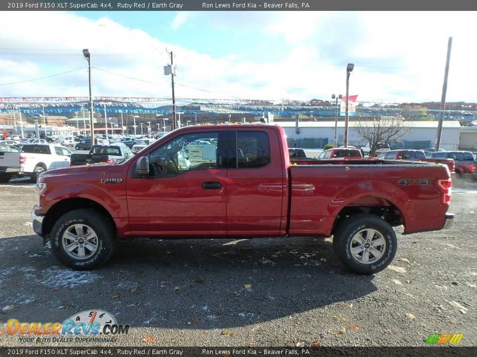 2019 Ford F150 XLT SuperCab 4x4 Ruby Red / Earth Gray Photo #5