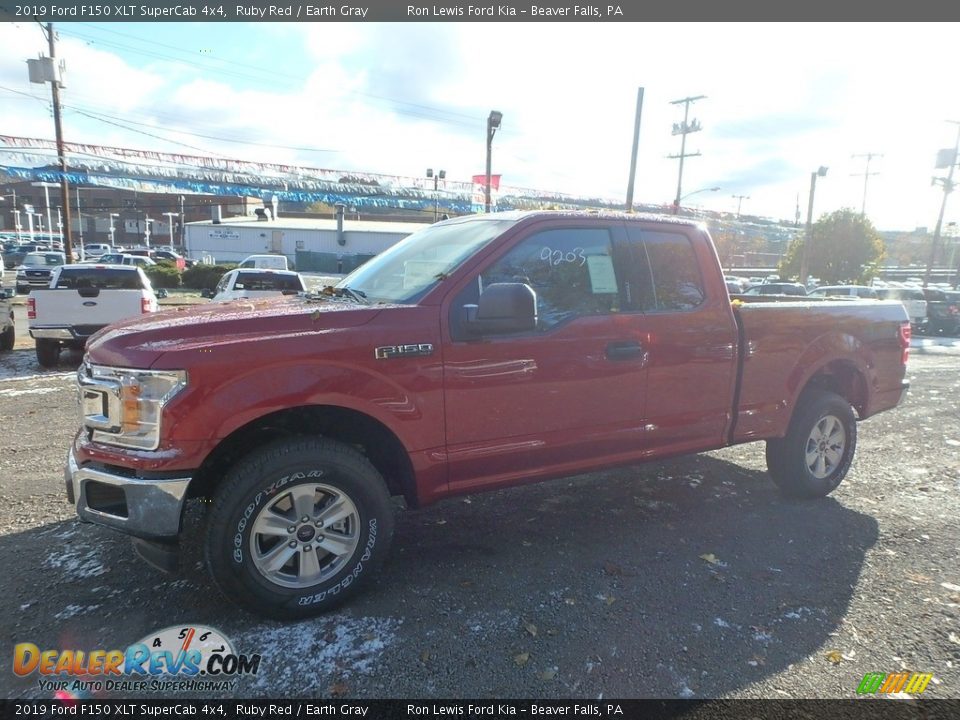 2019 Ford F150 XLT SuperCab 4x4 Ruby Red / Earth Gray Photo #6