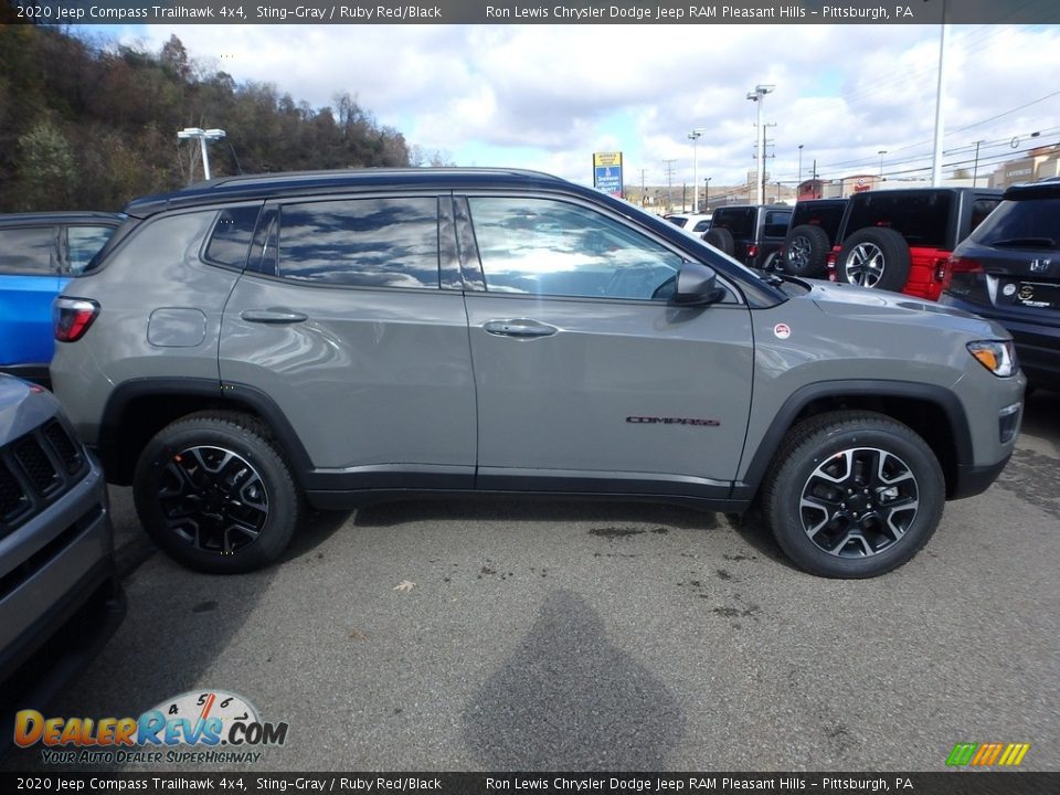 2020 Jeep Compass Trailhawk 4x4 Sting-Gray / Ruby Red/Black Photo #7