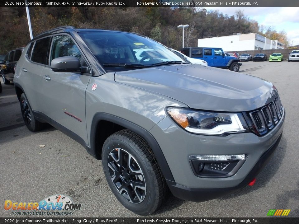 2020 Jeep Compass Trailhawk 4x4 Sting-Gray / Ruby Red/Black Photo #8