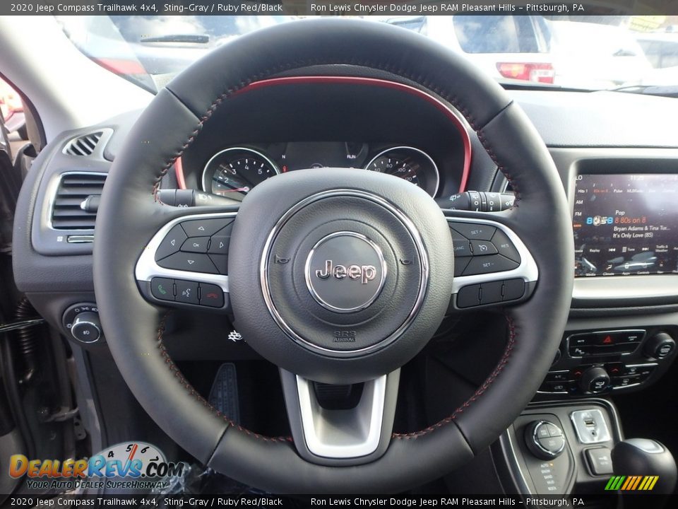 2020 Jeep Compass Trailhawk 4x4 Sting-Gray / Ruby Red/Black Photo #14