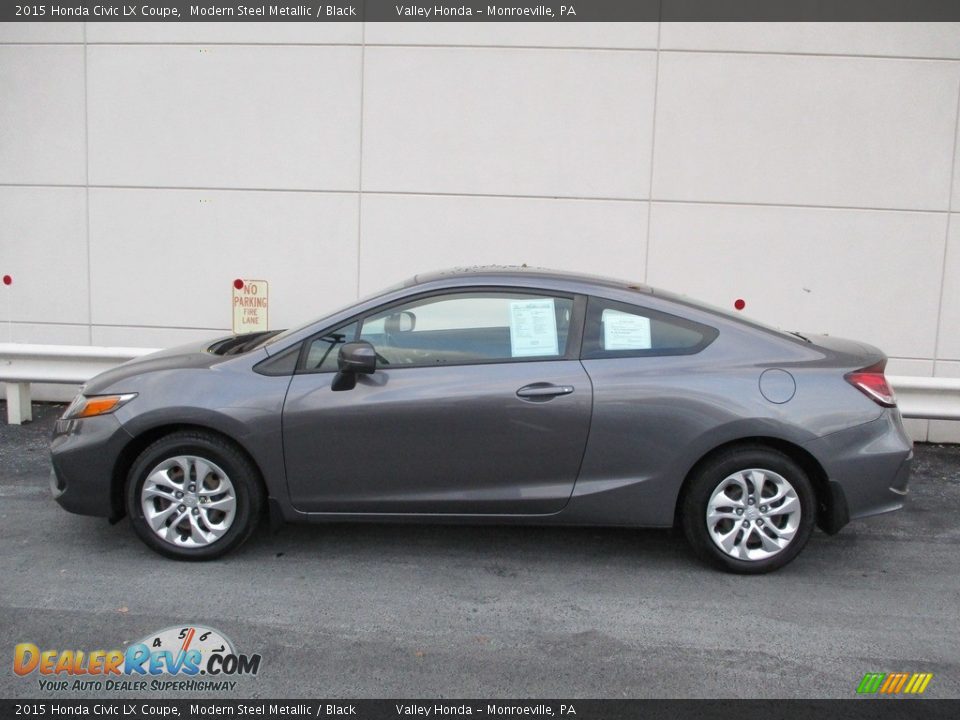 2015 Honda Civic LX Coupe Modern Steel Metallic / Black Photo #2
