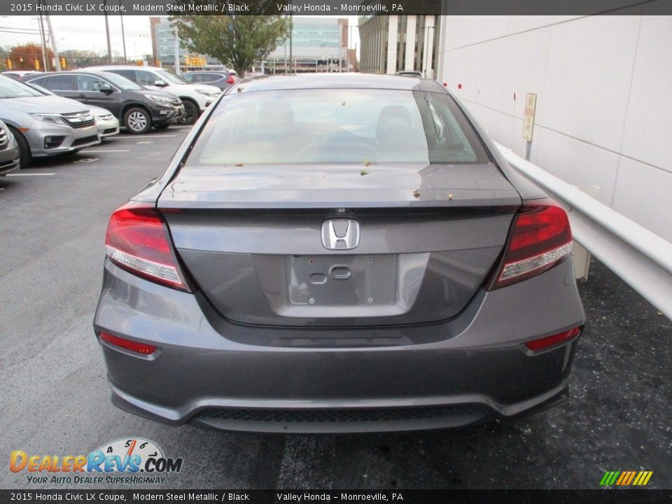 2015 Honda Civic LX Coupe Modern Steel Metallic / Black Photo #4