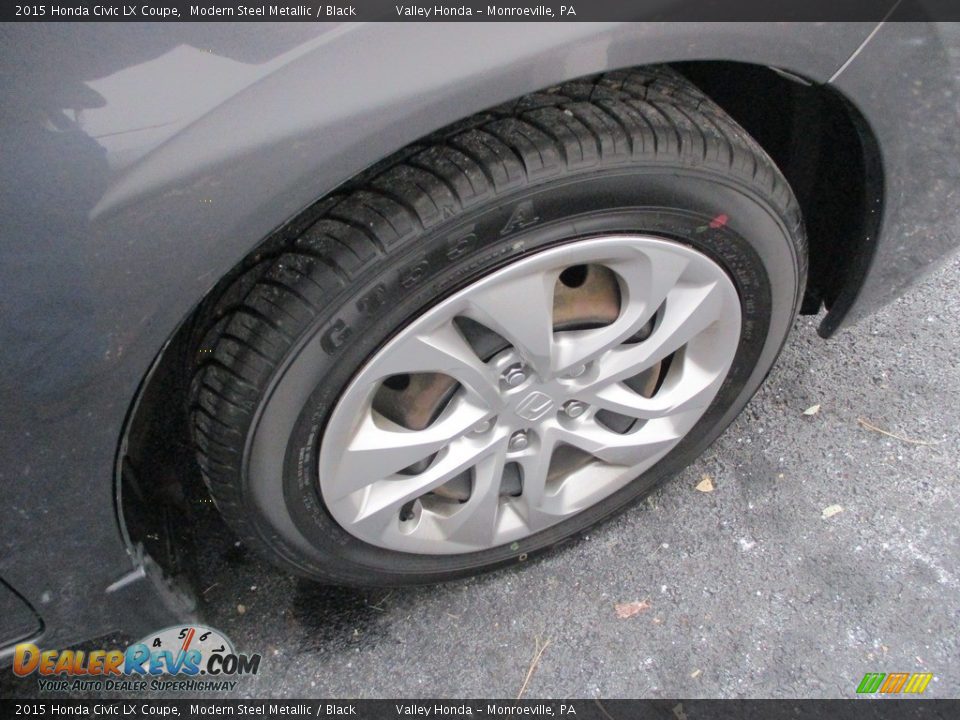 2015 Honda Civic LX Coupe Modern Steel Metallic / Black Photo #6
