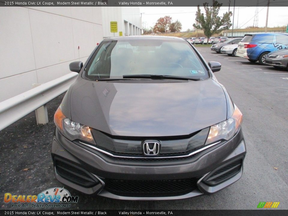 2015 Honda Civic LX Coupe Modern Steel Metallic / Black Photo #8