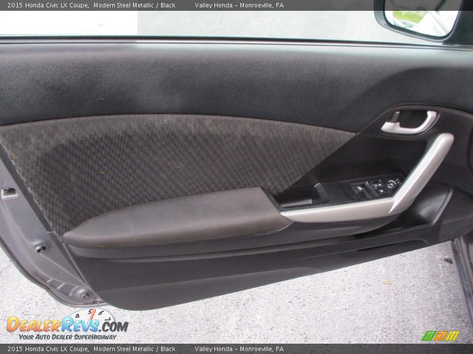 2015 Honda Civic LX Coupe Modern Steel Metallic / Black Photo #10