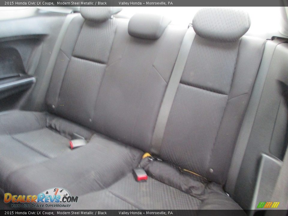 2015 Honda Civic LX Coupe Modern Steel Metallic / Black Photo #12