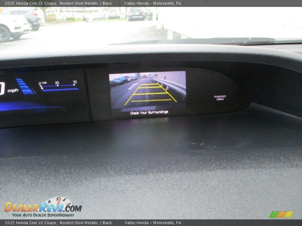 2015 Honda Civic LX Coupe Modern Steel Metallic / Black Photo #16
